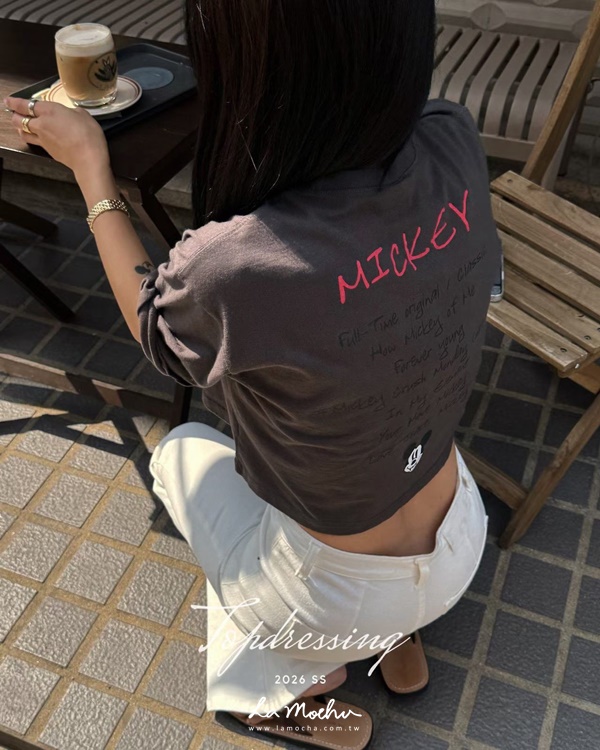 MICKEY字母短袖上衣(花花清單)
